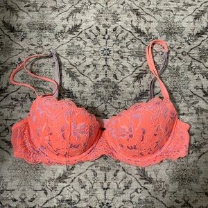 Victoria's Secret Coral Lace Bra